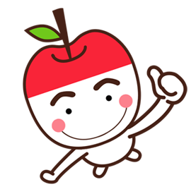 了解と伝えるりんごスタンプ画像