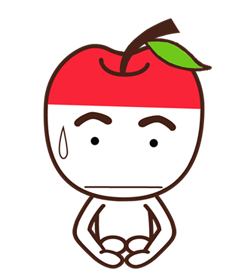 お詫びするりんごスタンプ